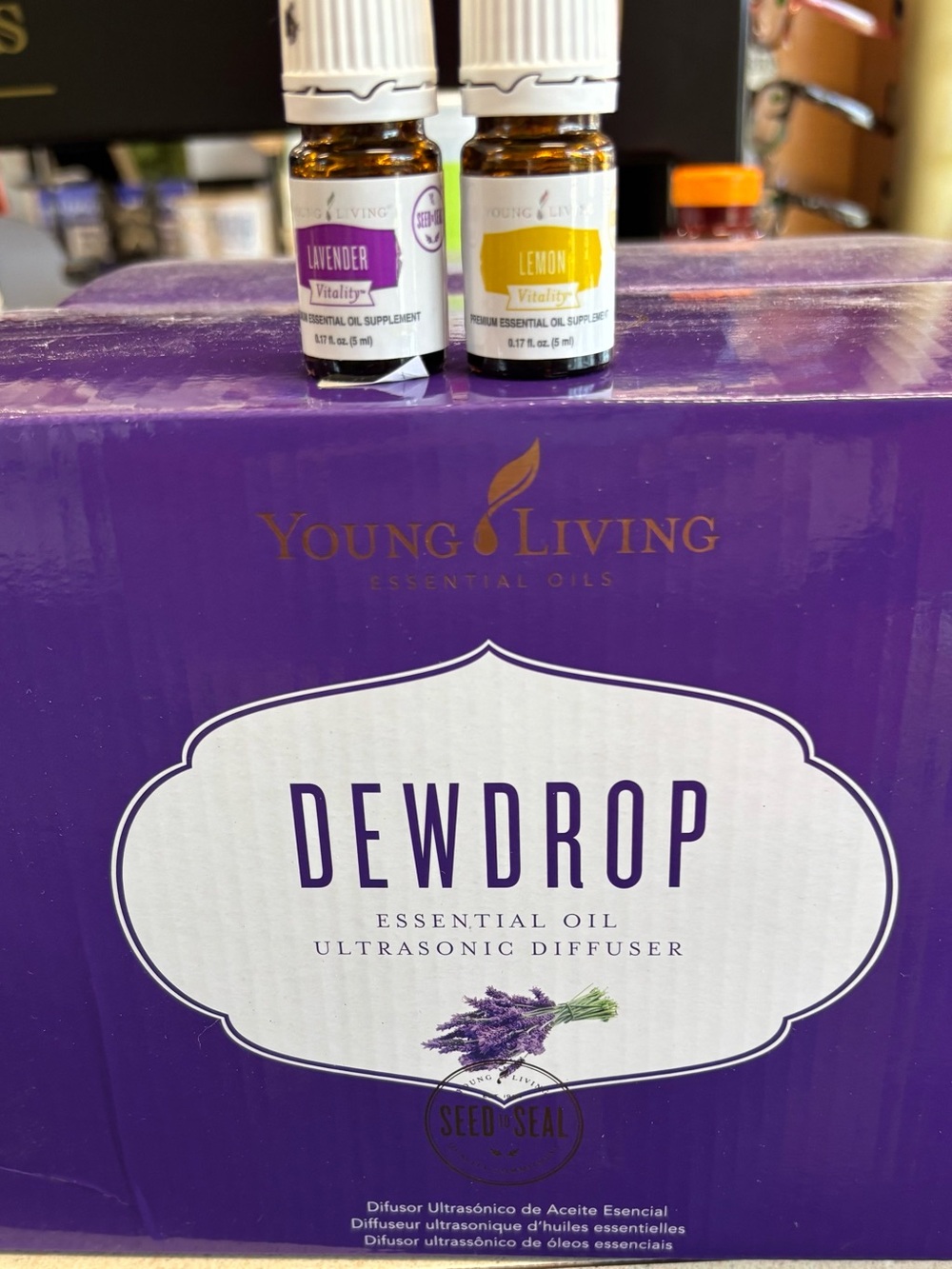 Young Living Dewdrop Diffuser - Deep Purple Box